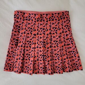 J. Lindeberg Adina Leopard Print Golf Skirt